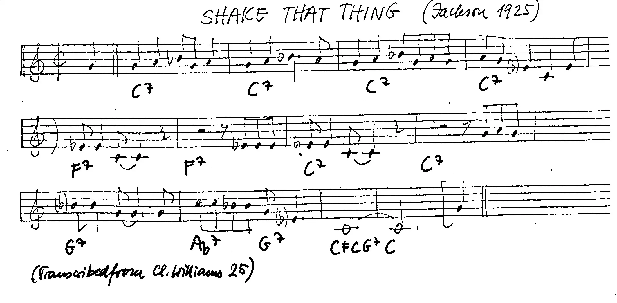 shake that thing partition gratuite - Offerte par The Jungle Jazz Band
